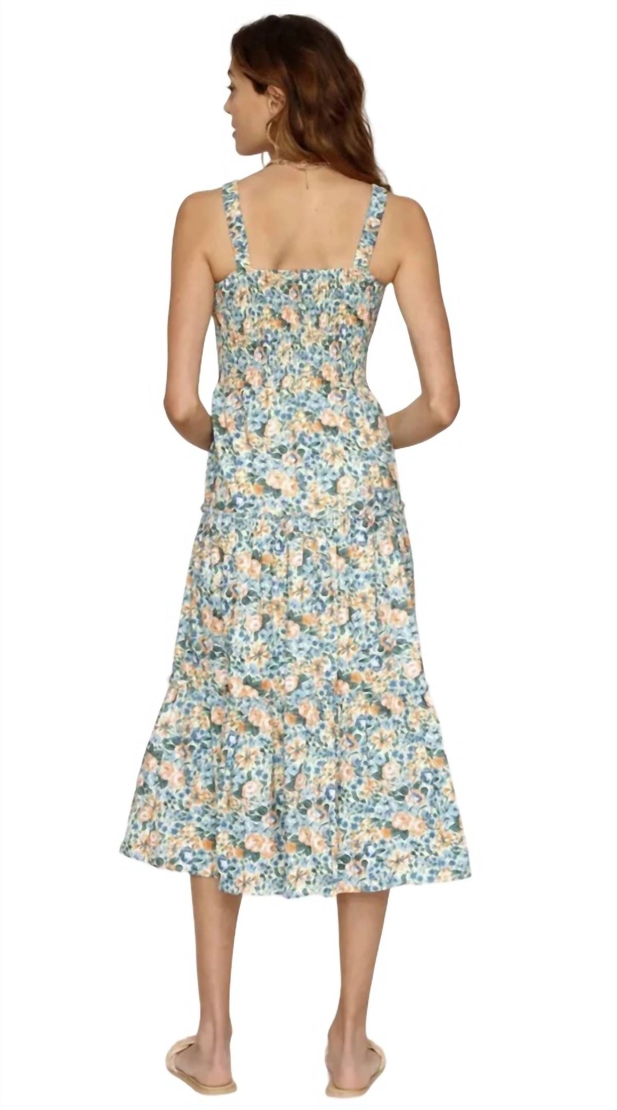 Style 1-3644371964-149 heartloom Size L Floral Blue Cocktail Dress on Queenly