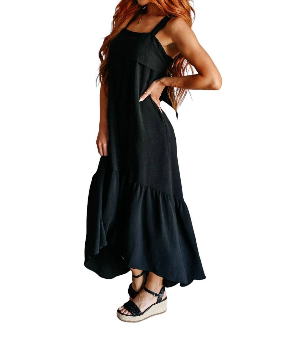 Style 1-3898938889-611 Jodifl Size XL Black Floor Length Maxi on Queenly