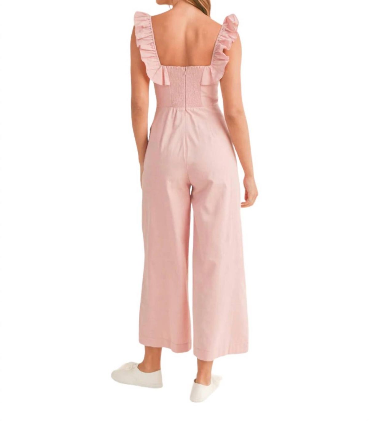 Style 1-4019375742-149 MABLE Size L Pink Formal Jumpsuit on Queenly