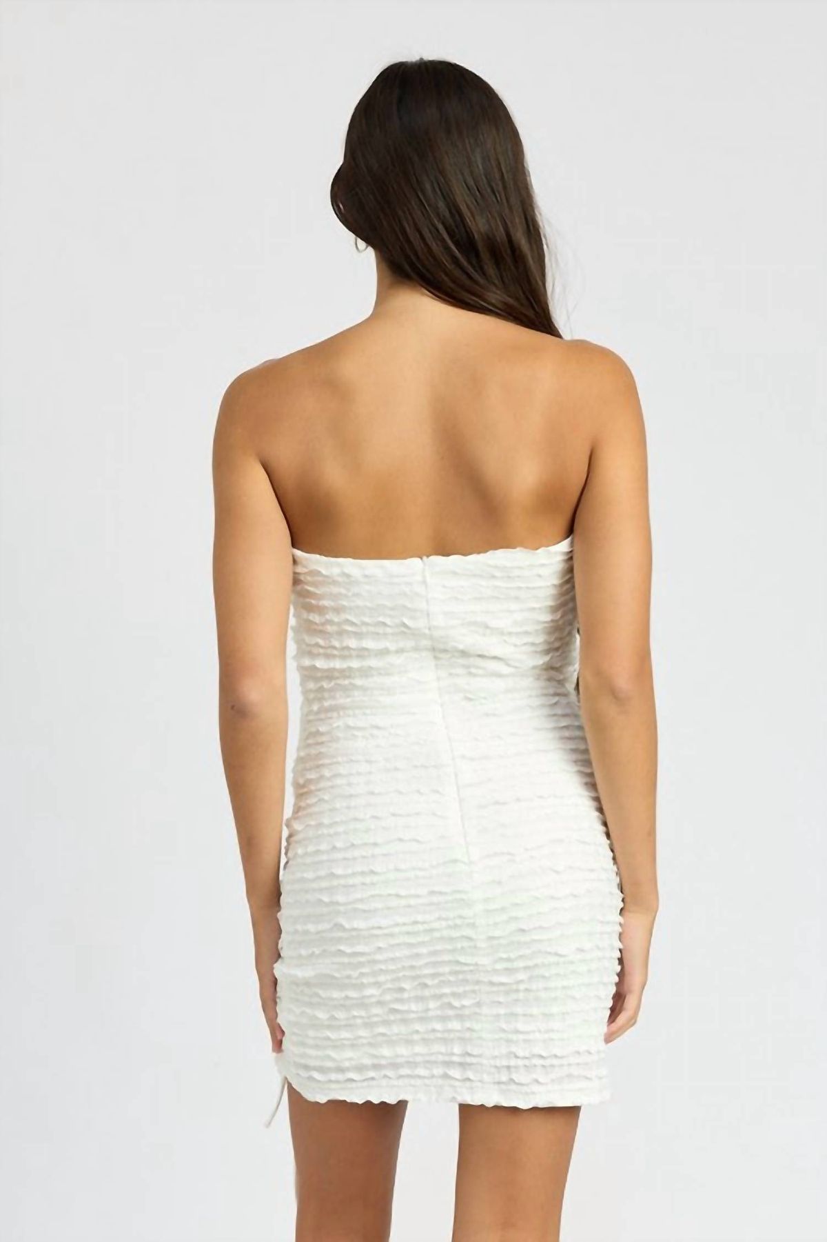 Style 1-4029239392-74 Emory Park Size S Strapless White Cocktail Dress on Queenly