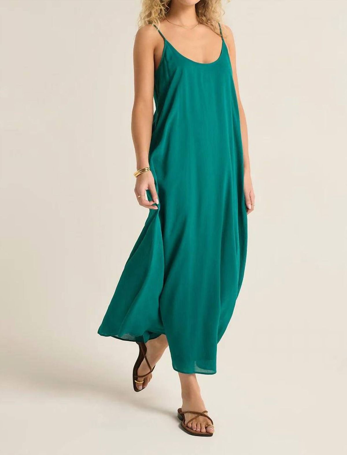 Style 1-4254157430-74 Z Supply Size S Green Floor Length Maxi on Queenly