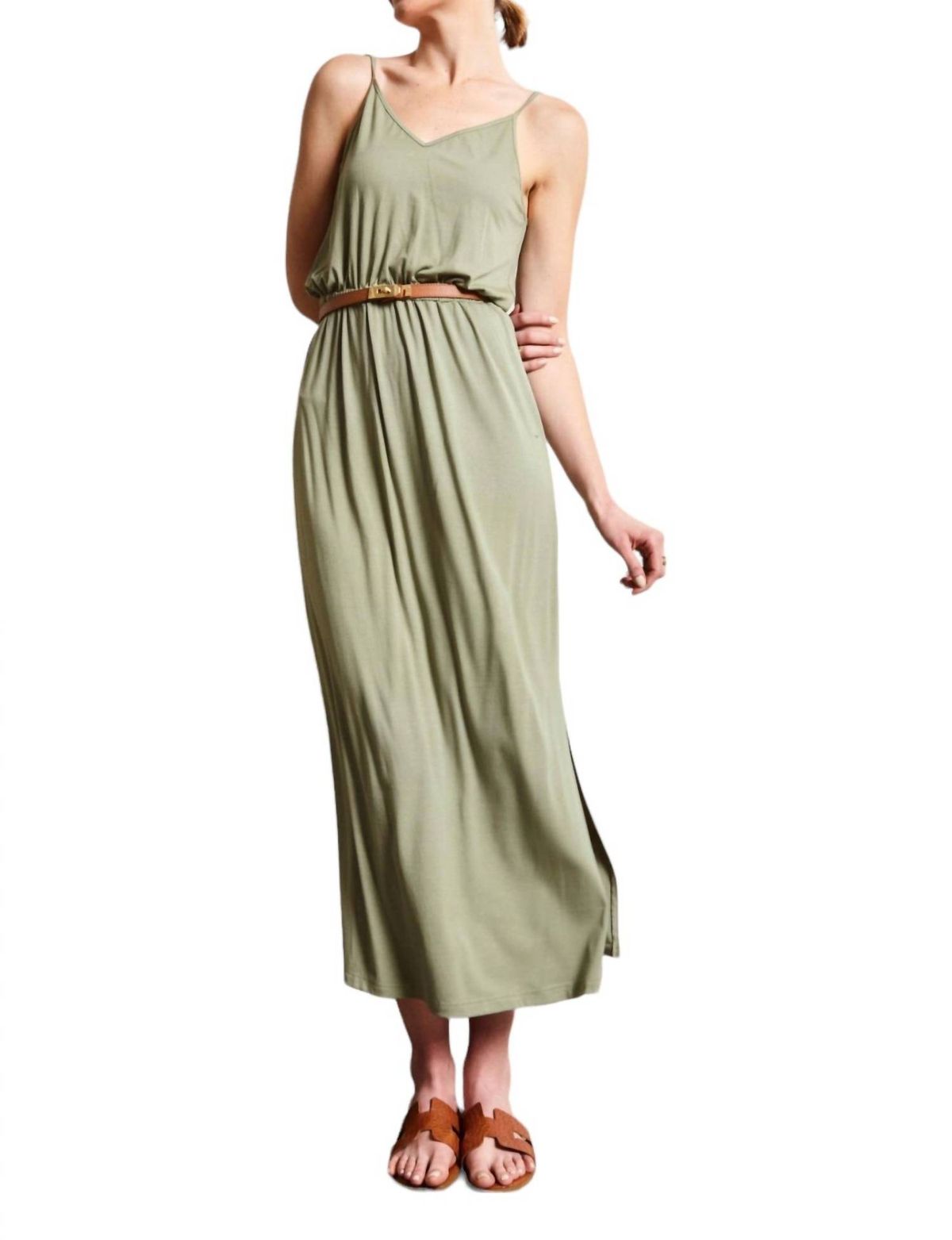 Style 1-449486579-149 Capsule 121 Size L Green Floor Length Maxi on Queenly