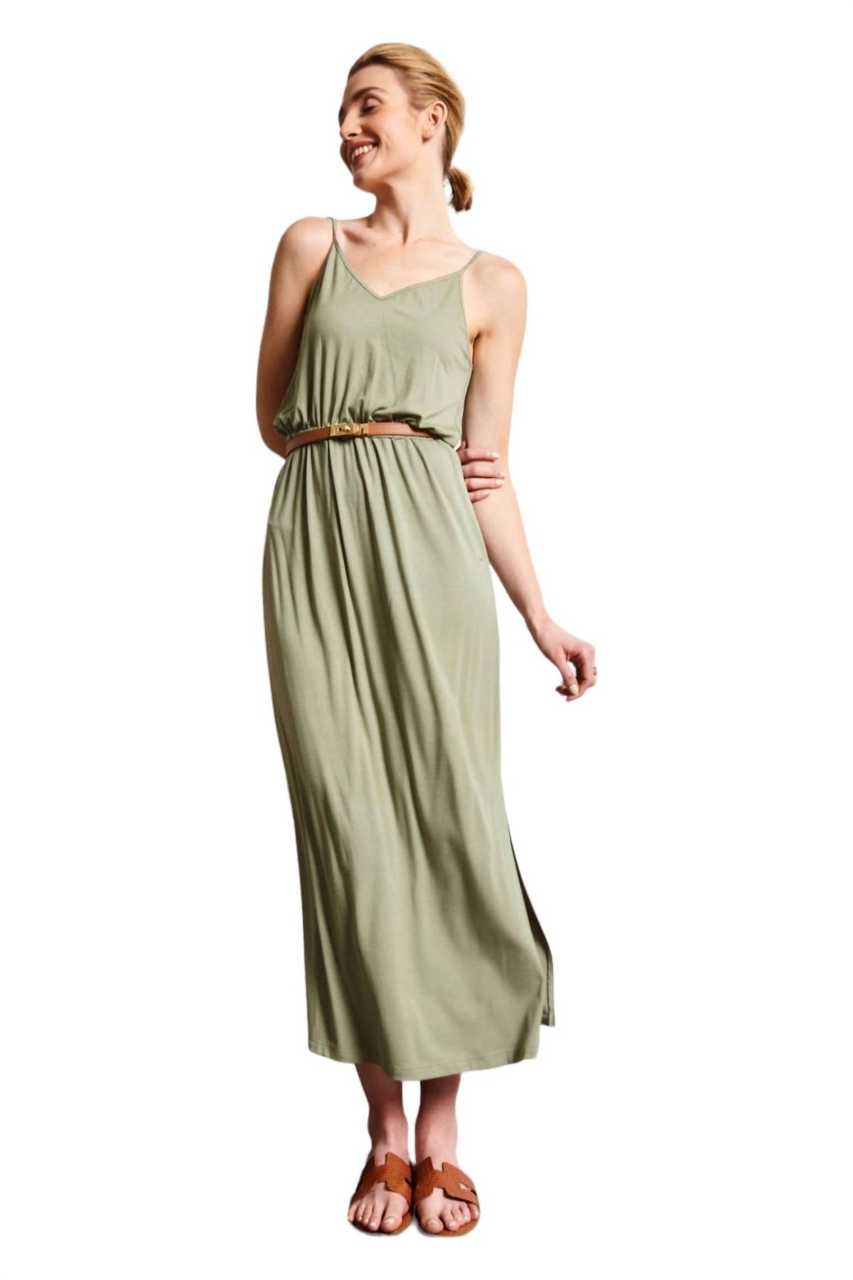 Style 1-449486579-149 Capsule 121 Size L Green Floor Length Maxi on Queenly