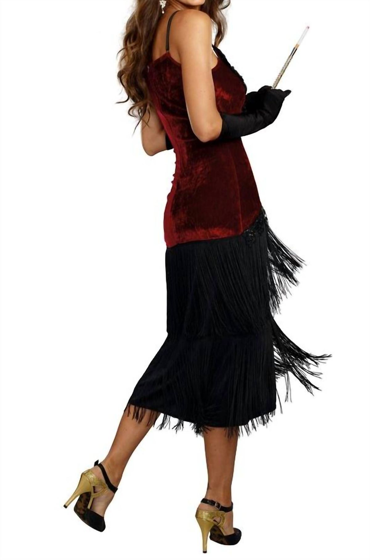 Style 1-543157116-1691 InCharacter Costumes Size XL Velvet Burgundy Red Cocktail Dress on Queenly