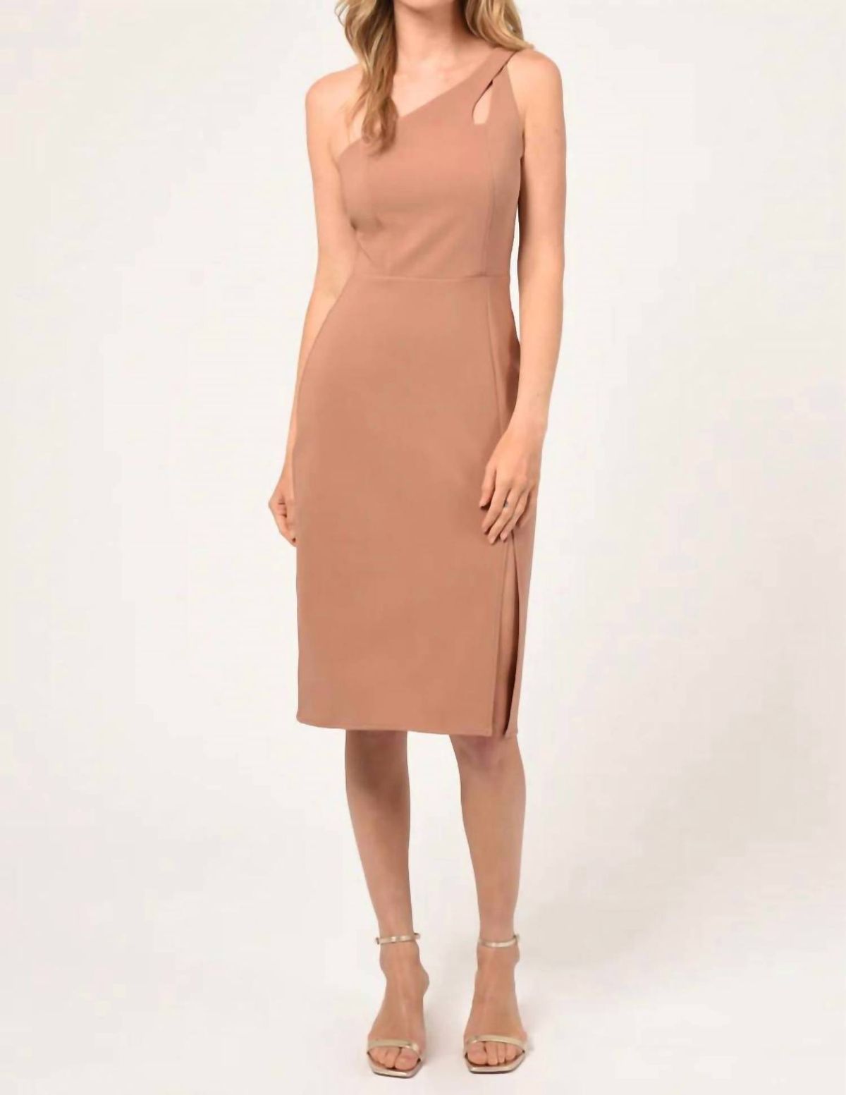 Style 1-590865028-149 adelyn rae Size L One Shoulder Pink Cocktail Dress on Queenly