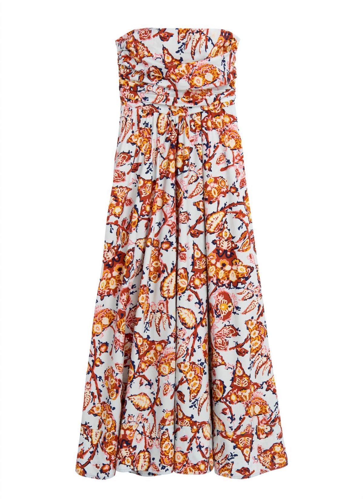 Style 1-752989752-1901 A.L.C. Size 6 Strapless Floral Orange Cocktail Dress on Queenly