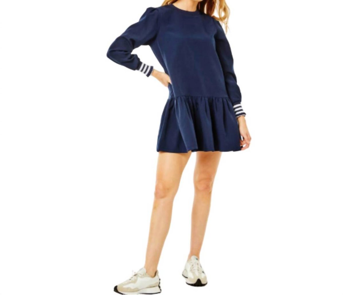 Style 1-4219759827-149 ADDISON BAY Size L Cap Sleeve Navy Blue Cocktail Dress on Queenly