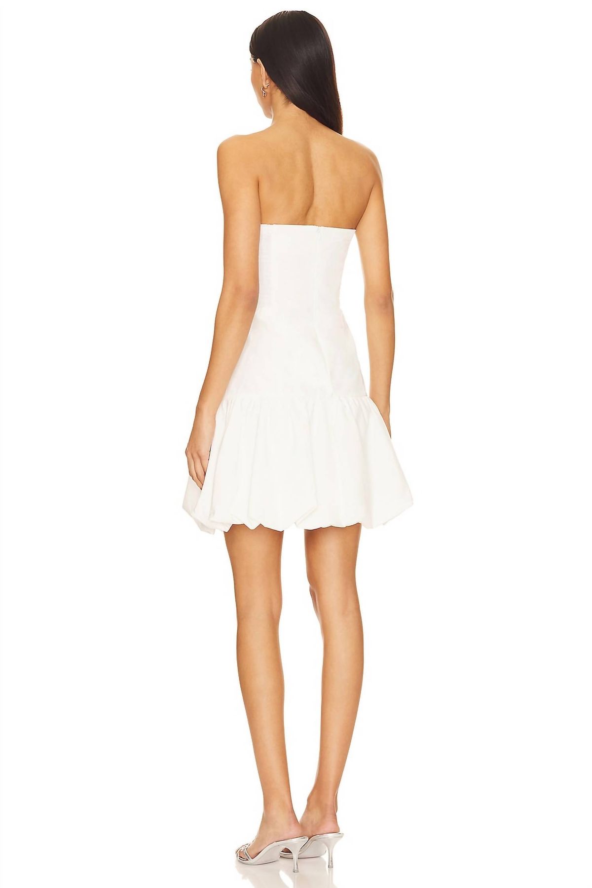 Style 1-2427603648-70 Amanda Uprichard Size XS Strapless White Cocktail Dress on Queenly