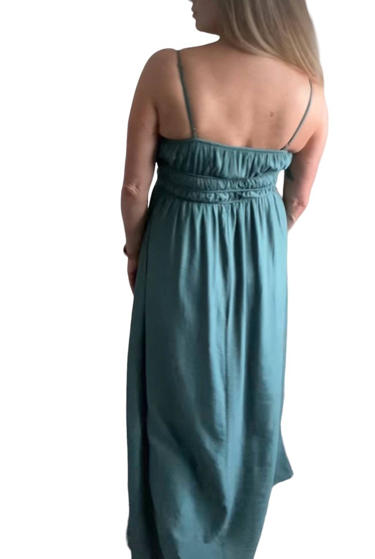 Style 1-2159697303-74 Blu Pepper Size S Green Floor Length Maxi on Queenly