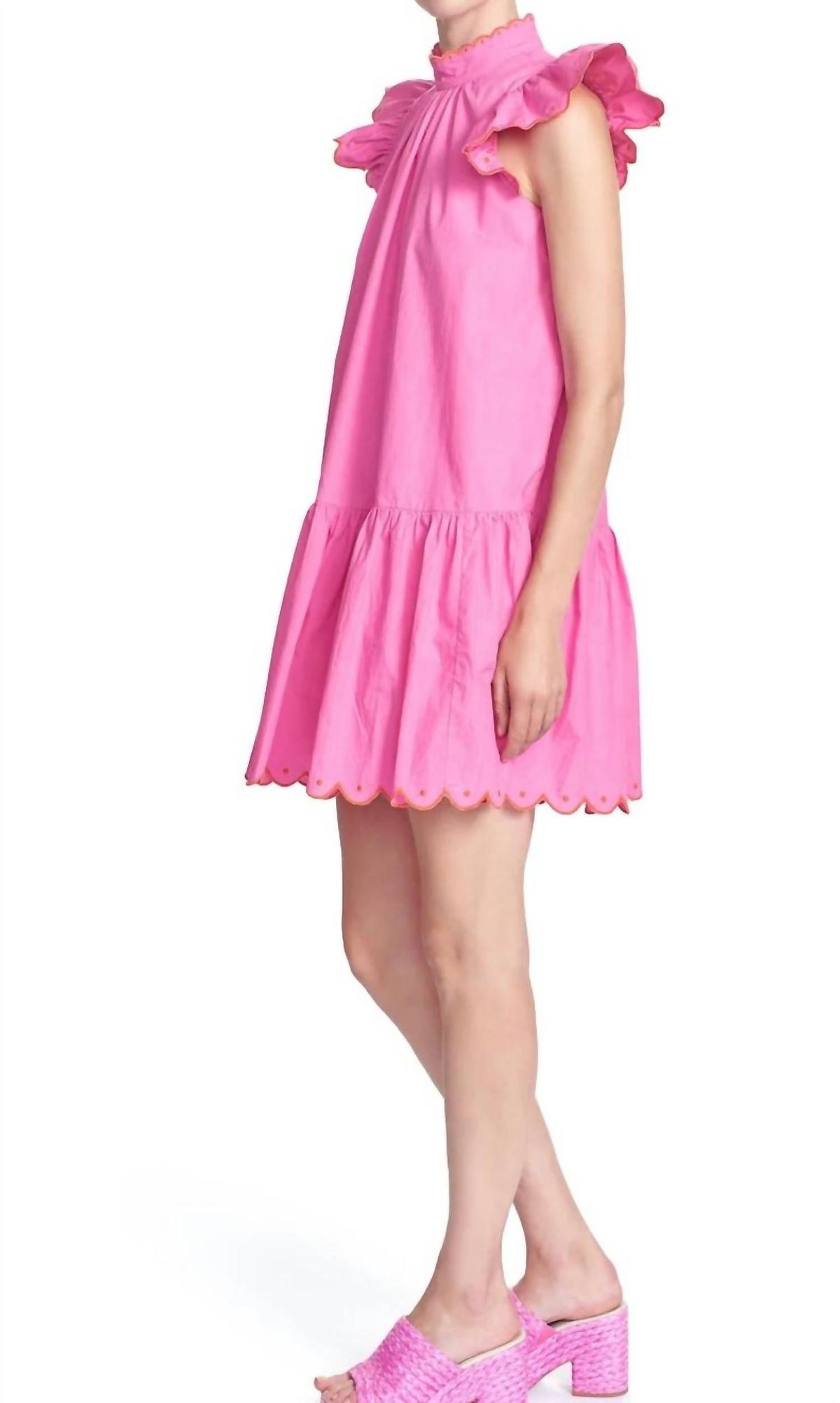 Style 1-3454403393-149 COREY LYNN CALTER Size L High Neck Pink Cocktail Dress on Queenly