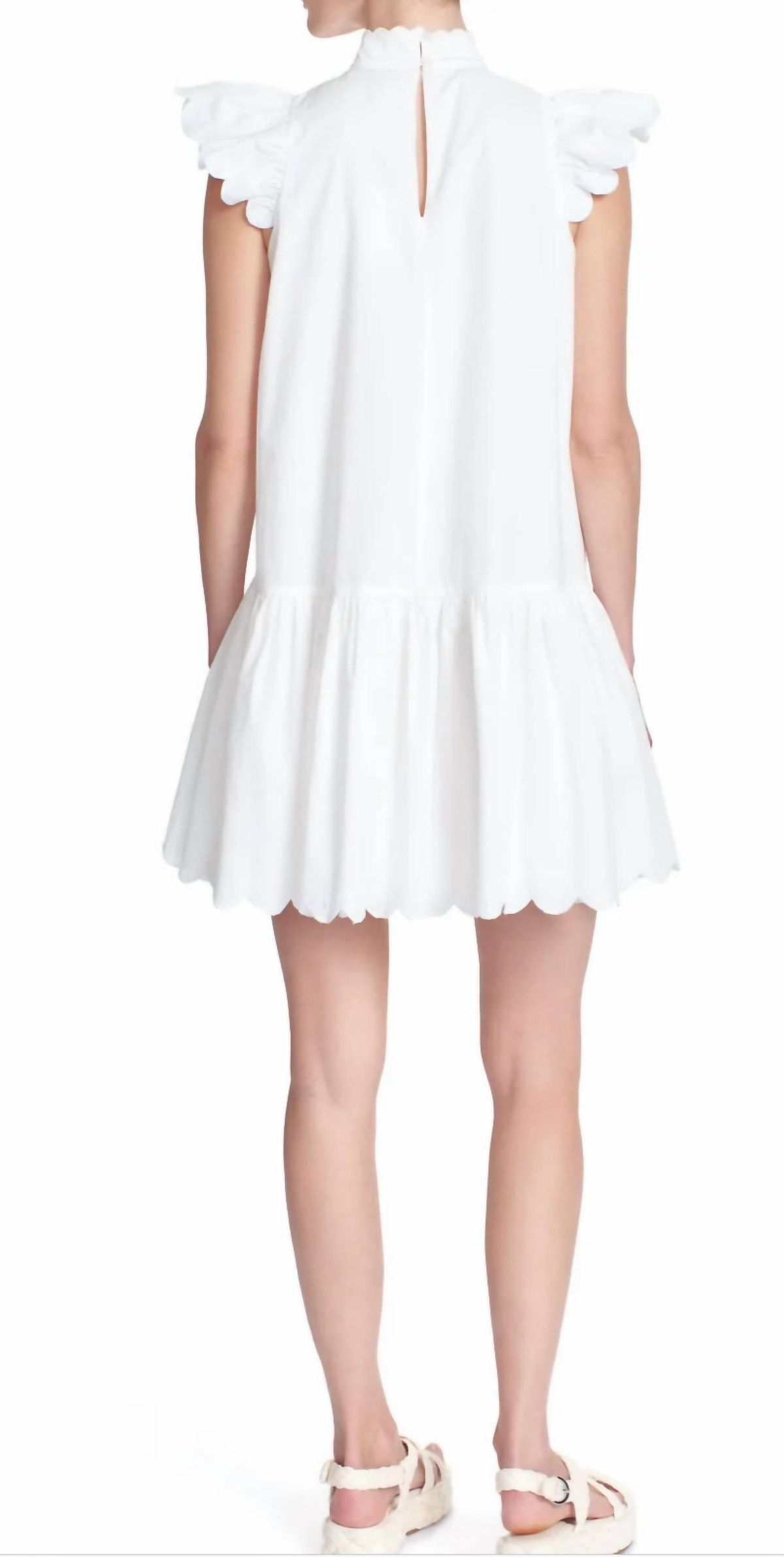 Style 1-3677920454-74 COREY LYNN CALTER Size S Cap Sleeve White Cocktail Dress on Queenly