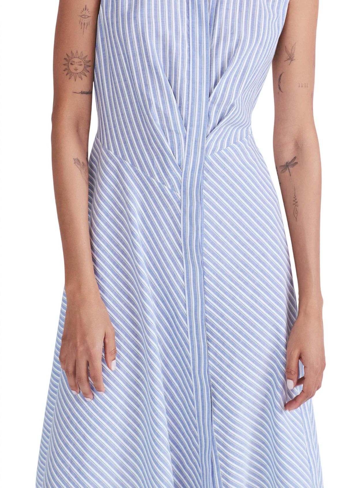 Style 1-2171428554-1901 Derek Lam 10 Crosby Size 6 High Neck Blue Cocktail Dress on Queenly