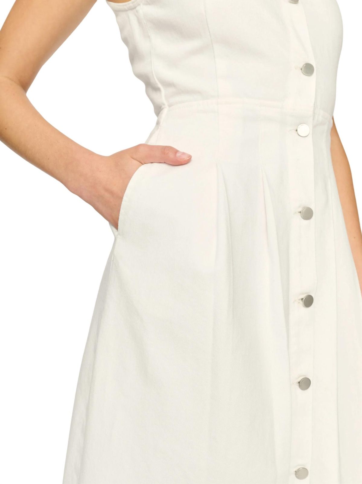 Style 1-3370635088-74 DL1961 - Women's Size S High Neck White Cocktail Dress on Queenly