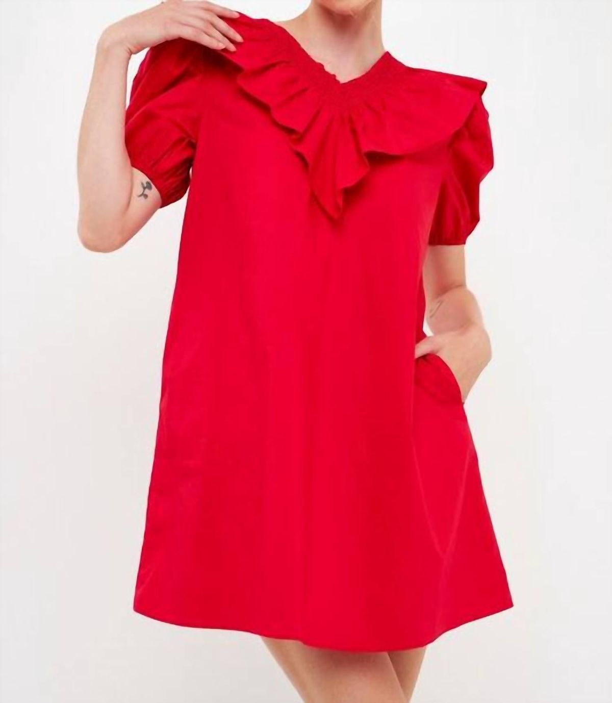 Style 1-3490459124-149 English Factory Size L Red Cocktail Dress on Queenly