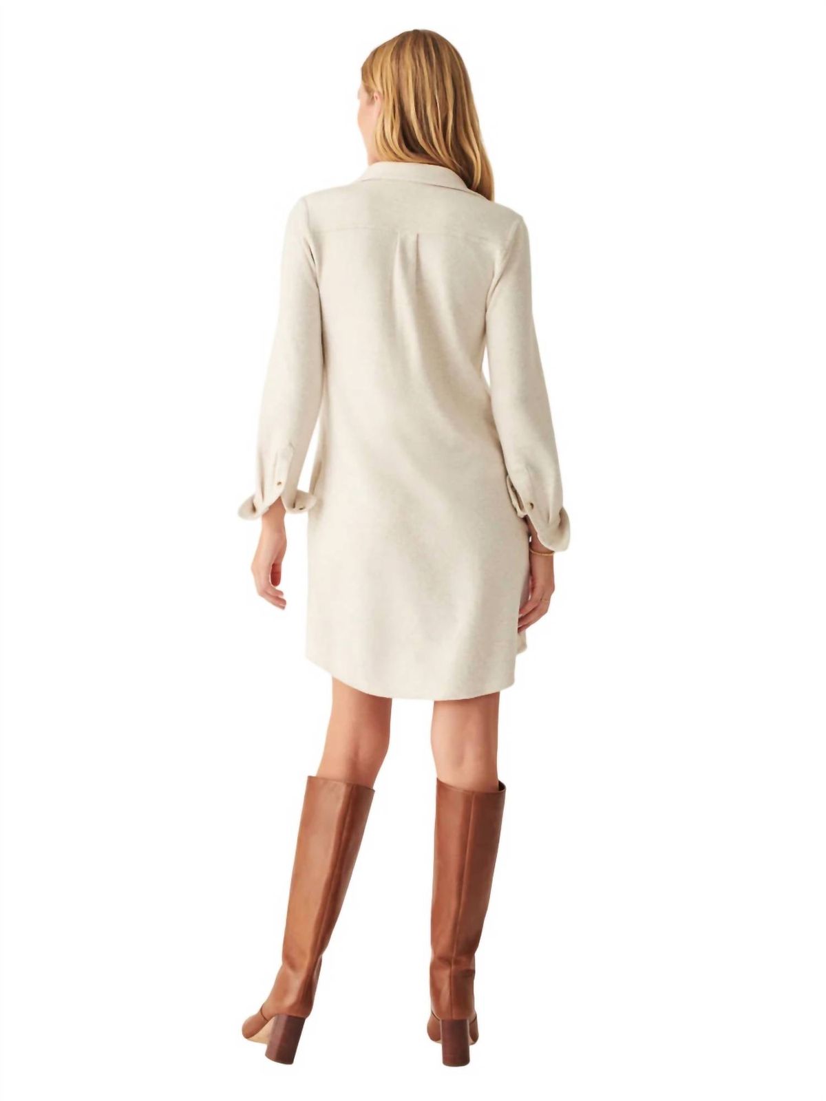 Style 1-2630434771-892 Faherty Size M Long Sleeve White Cocktail Dress on Queenly