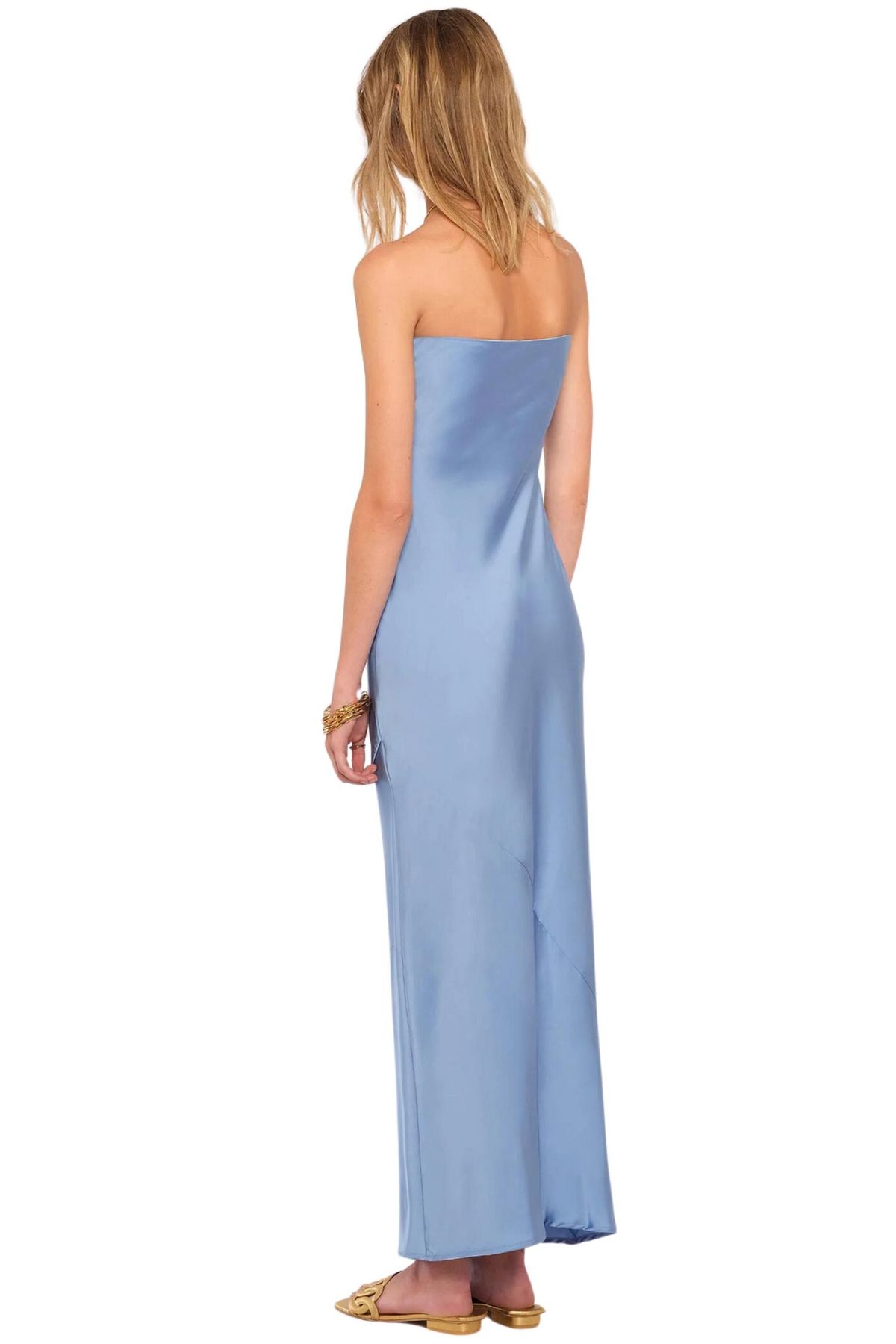 Style 1-3029327522-892 heartloom Size M Strapless Blue Floor Length Maxi on Queenly