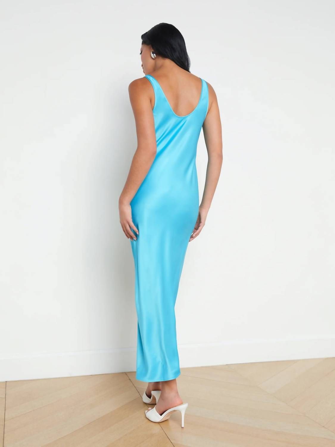 Style 1-3765622901-149 L'Agence Size L Blue Floor Length Maxi on Queenly