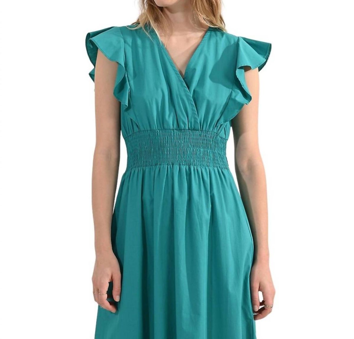 Style 1-3530325378-74 MOLLY BRACKEN Size S Emerald Green Floor Length Maxi on Queenly