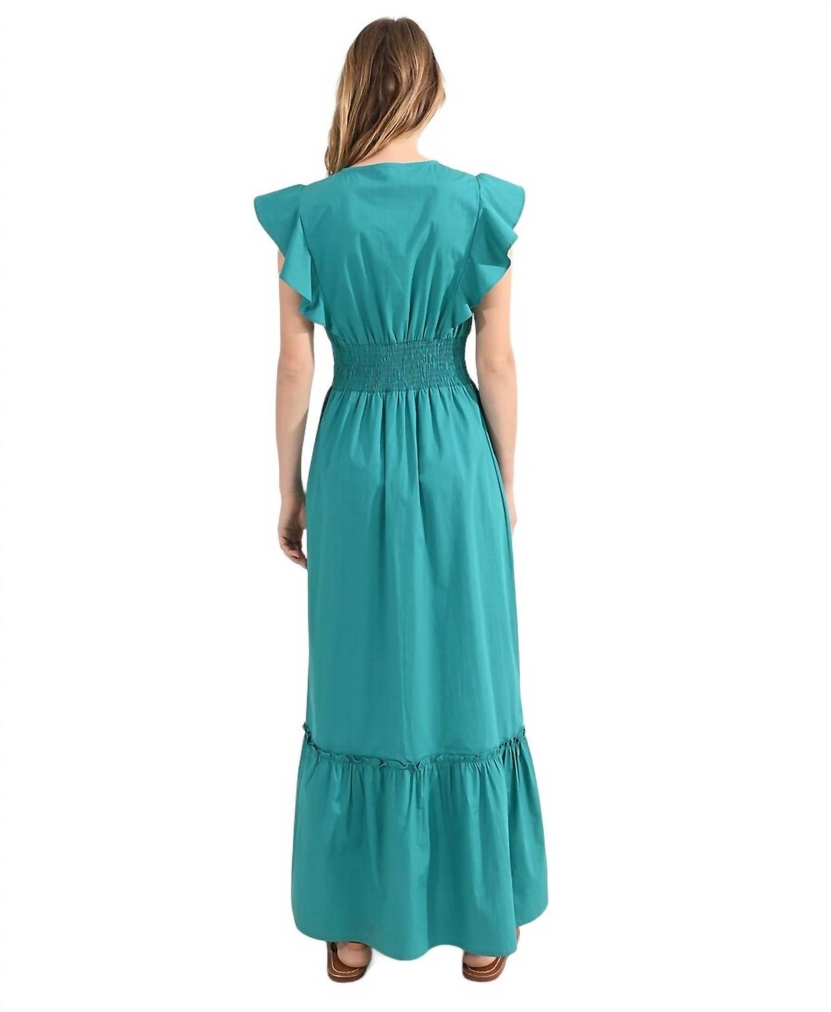 Style 1-3530325378-74 MOLLY BRACKEN Size S Emerald Green Floor Length Maxi on Queenly