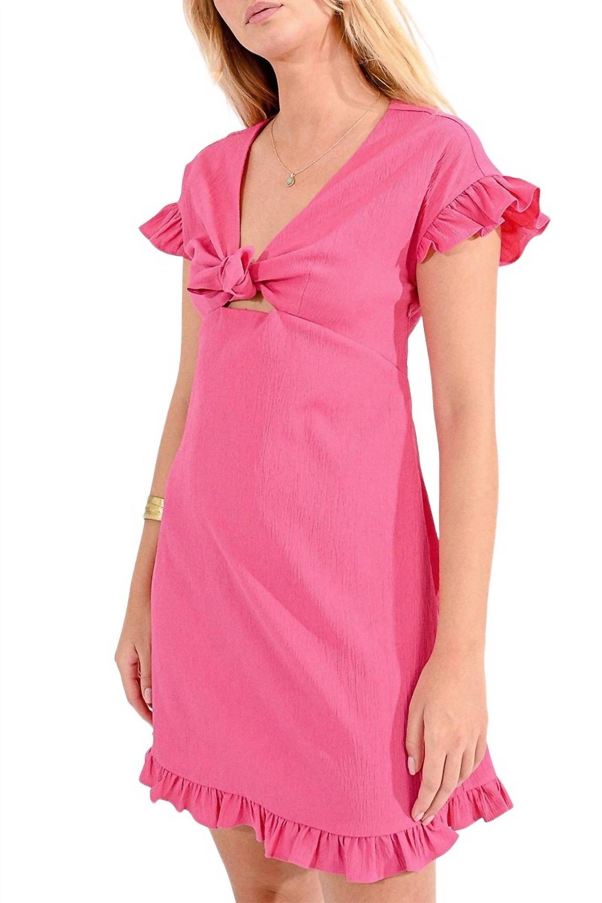 Style 1-4282618157-149 MOLLY BRACKEN Size L Pink Cocktail Dress on Queenly