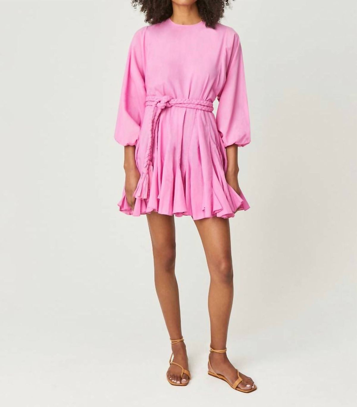 Style 1-420753843-74 RHODE Size S Long Sleeve Pink Cocktail Dress on Queenly