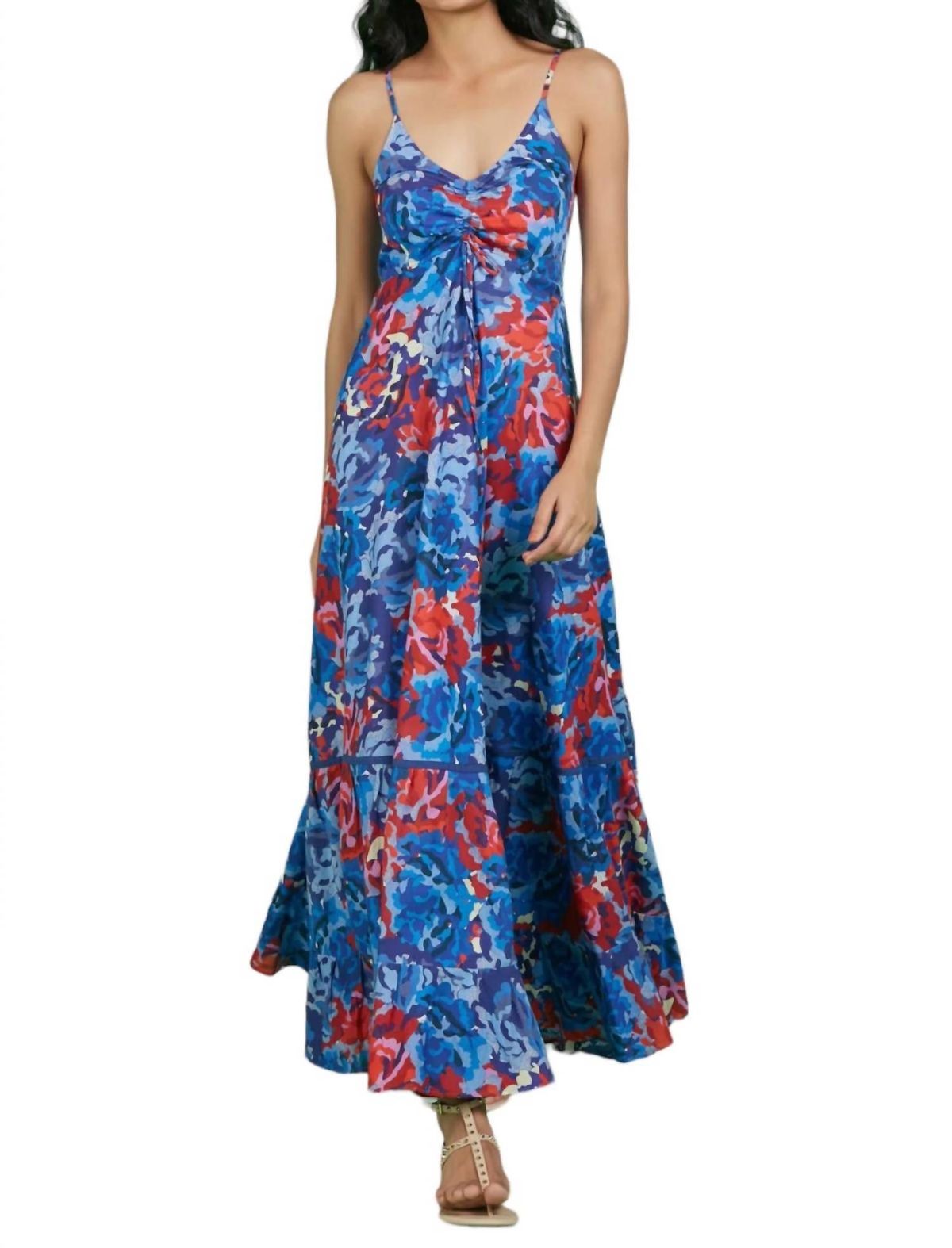 Style 1-980305958-74 RO'S GARDEN Size S Blue Floor Length Maxi on Queenly