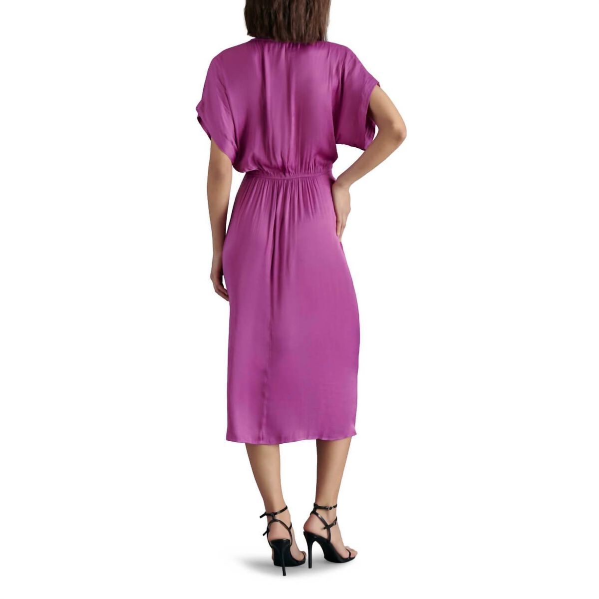 Style 1-2768446930-74 STEVE MADDEN Size S Satin Purple Cocktail Dress on Queenly