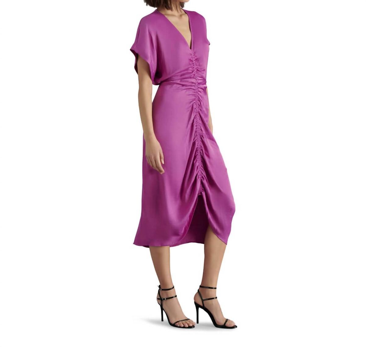 Style 1-2768446930-74 STEVE MADDEN Size S Satin Purple Cocktail Dress on Queenly