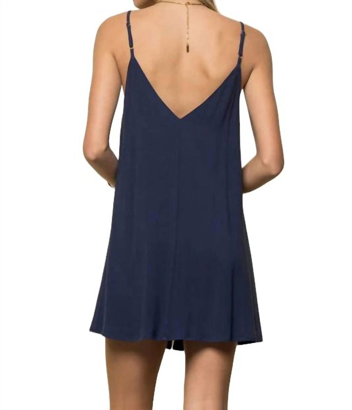 Style 1-1504355550-74 Style Rack Size S Navy Blue Cocktail Dress on Queenly