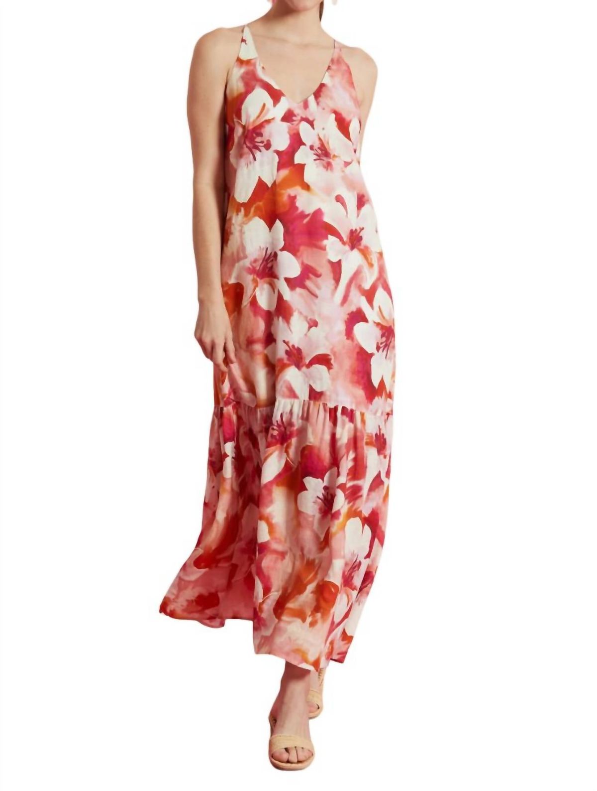 Style 1-1193620392-70 Tyler Boe Size XS Floral Red Floor Length Maxi on Queenly