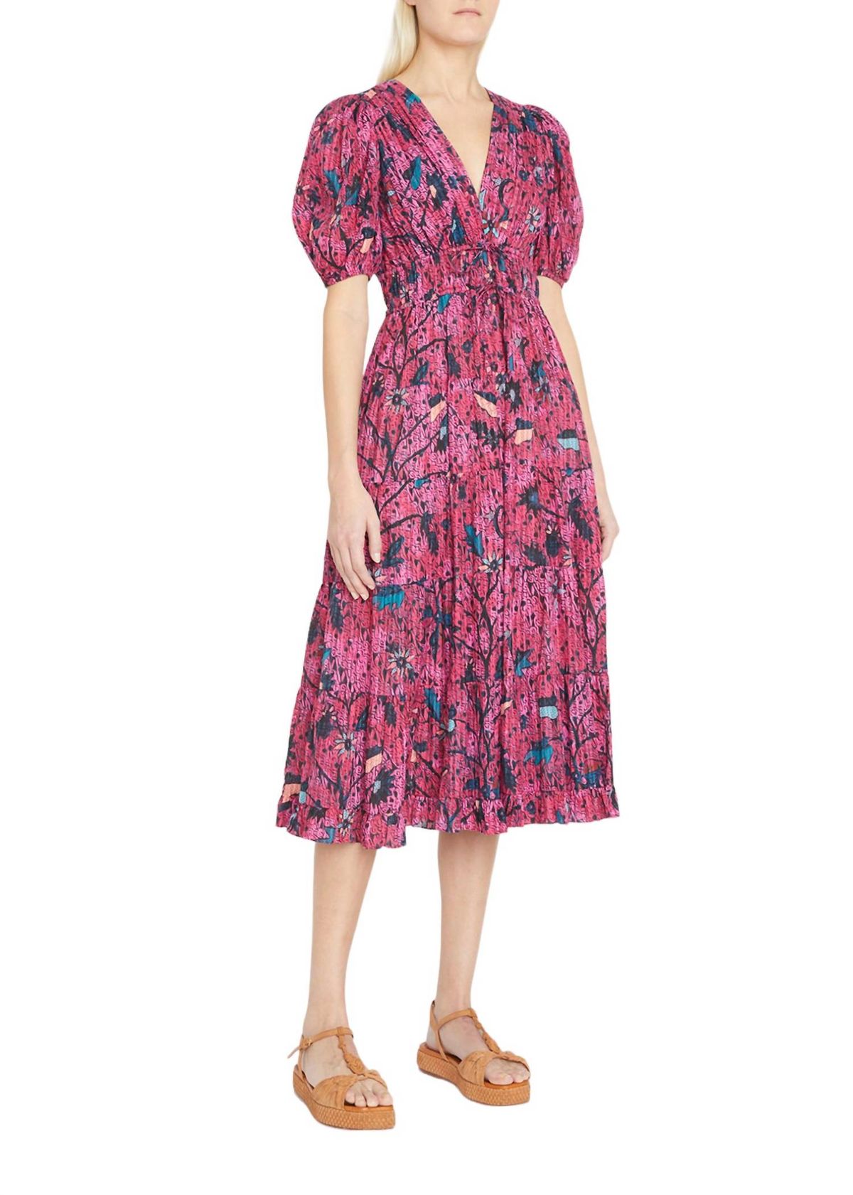 Style 1-2372316876-425 Ulla Johnson Size 8 Floral Pink Cocktail Dress on Queenly