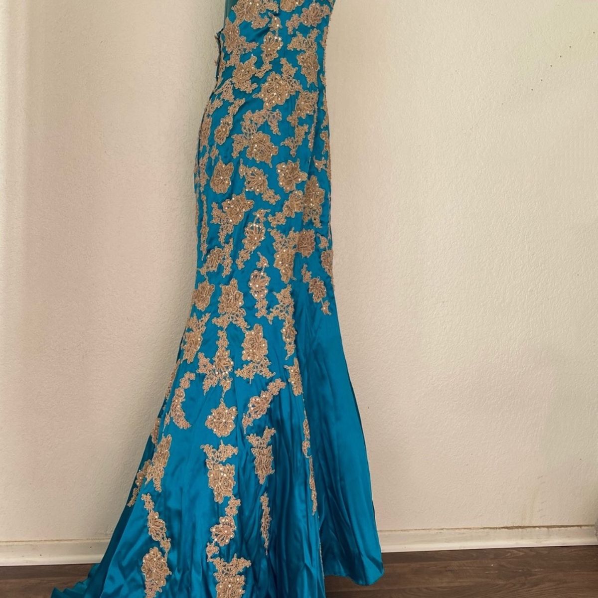 Style 10590220 Jovani Size 14 Pageant Blue Mermaid Dress on Queenly