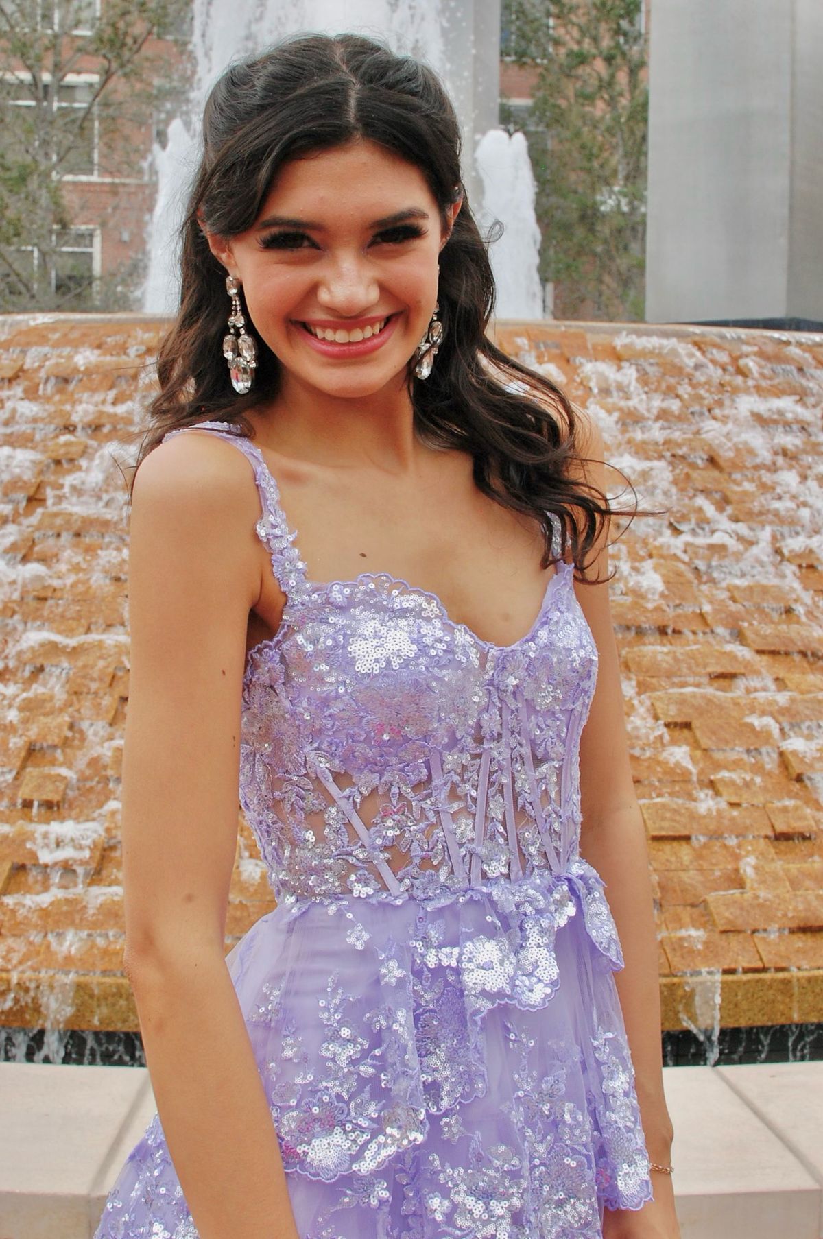 Style 55500 Sherri Hill Size 00 Prom Plunge Purple Cocktail Dress on Queenly