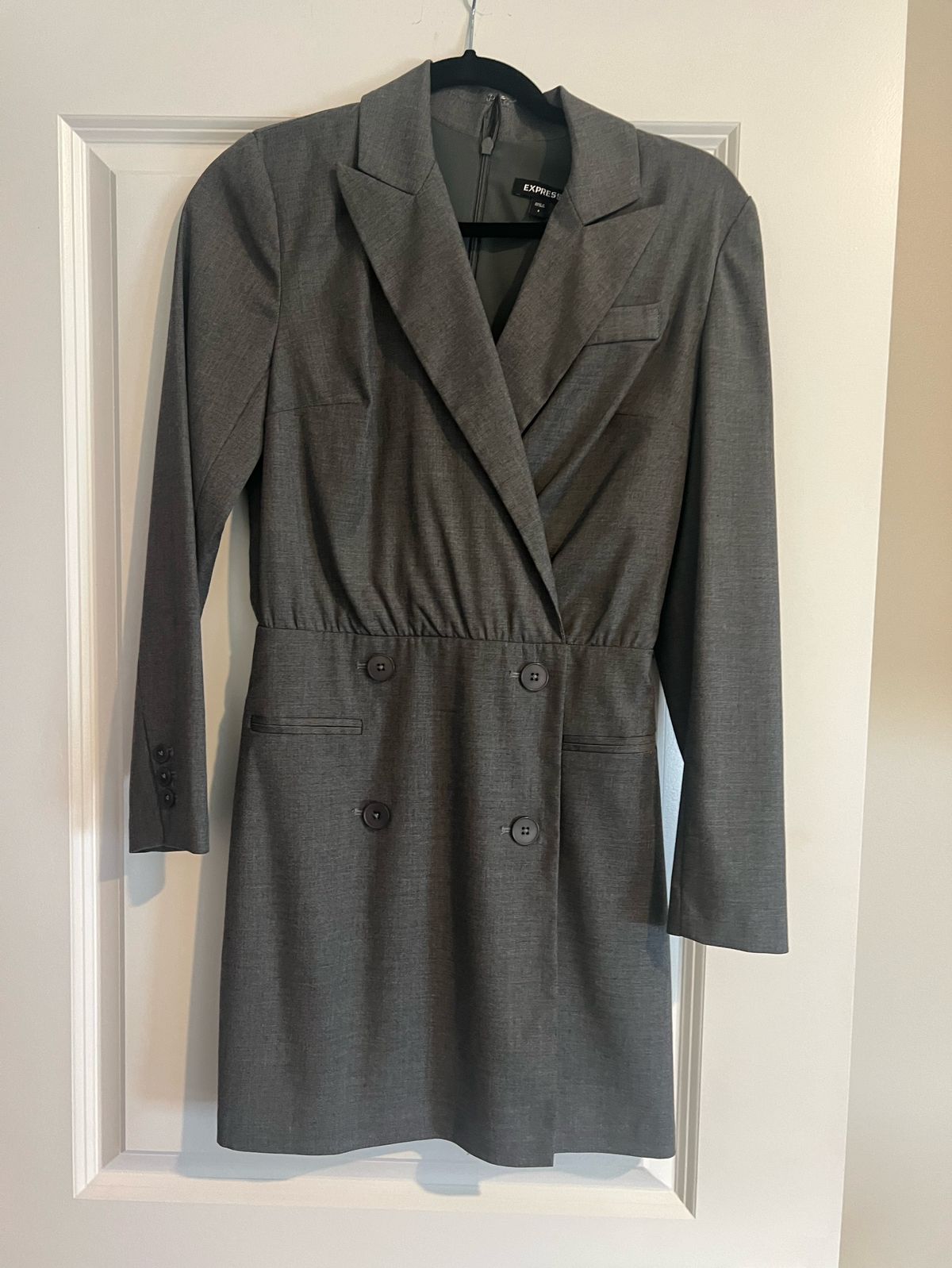 Express Size 2 Pageant Interview Blazer Gray Cocktail Dress on Queenly