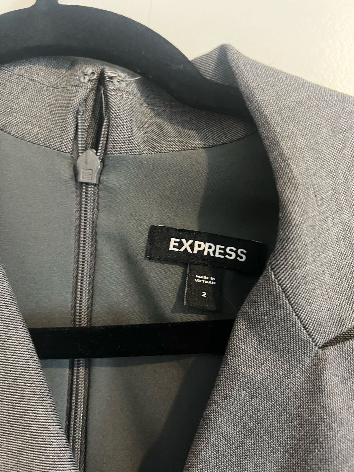 Express Size 2 Pageant Interview Blazer Gray Cocktail Dress on Queenly