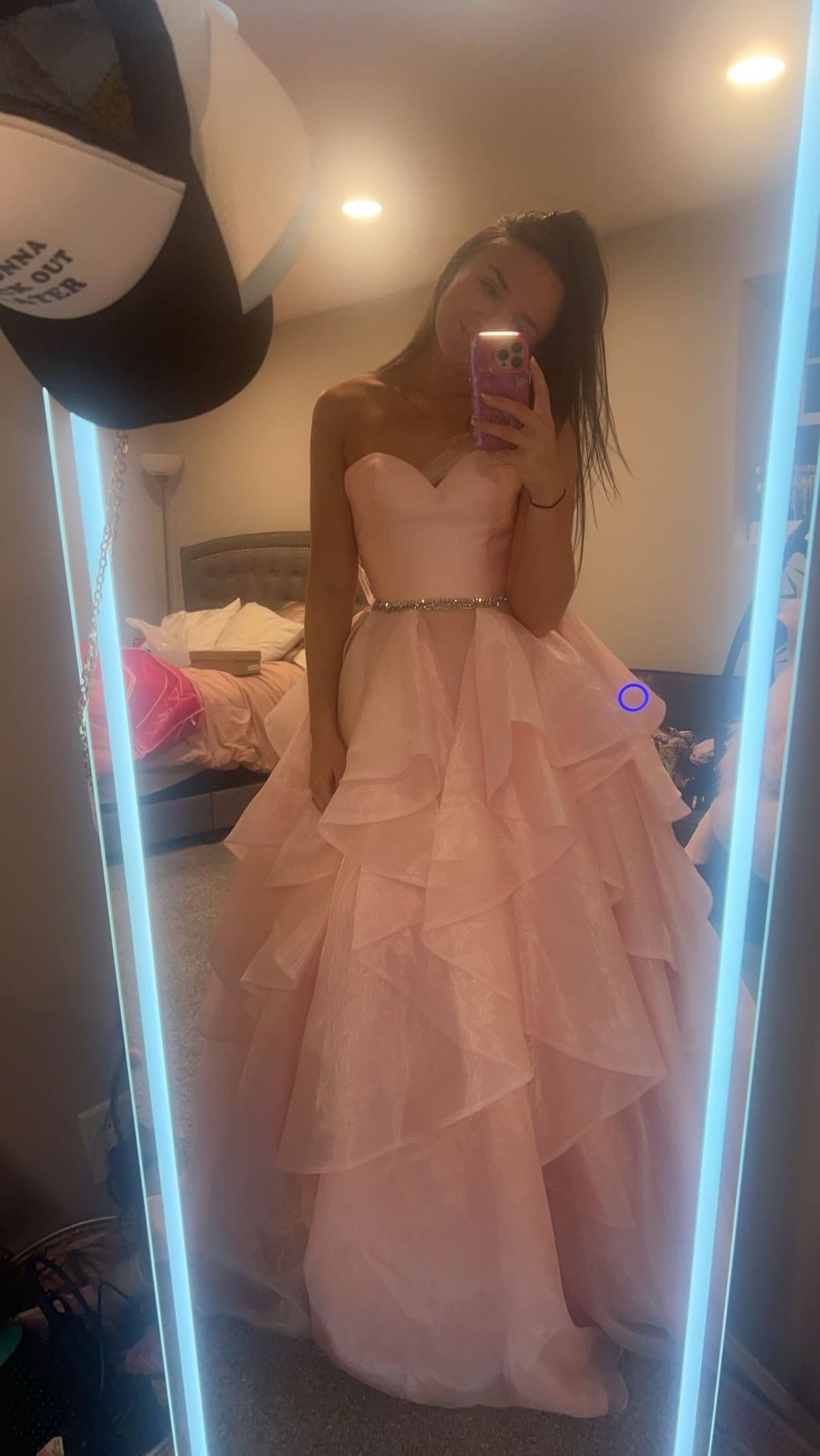 Style 51701 Sherri Hill Size 2 Pageant Strapless Pink Ball Gown on Queenly