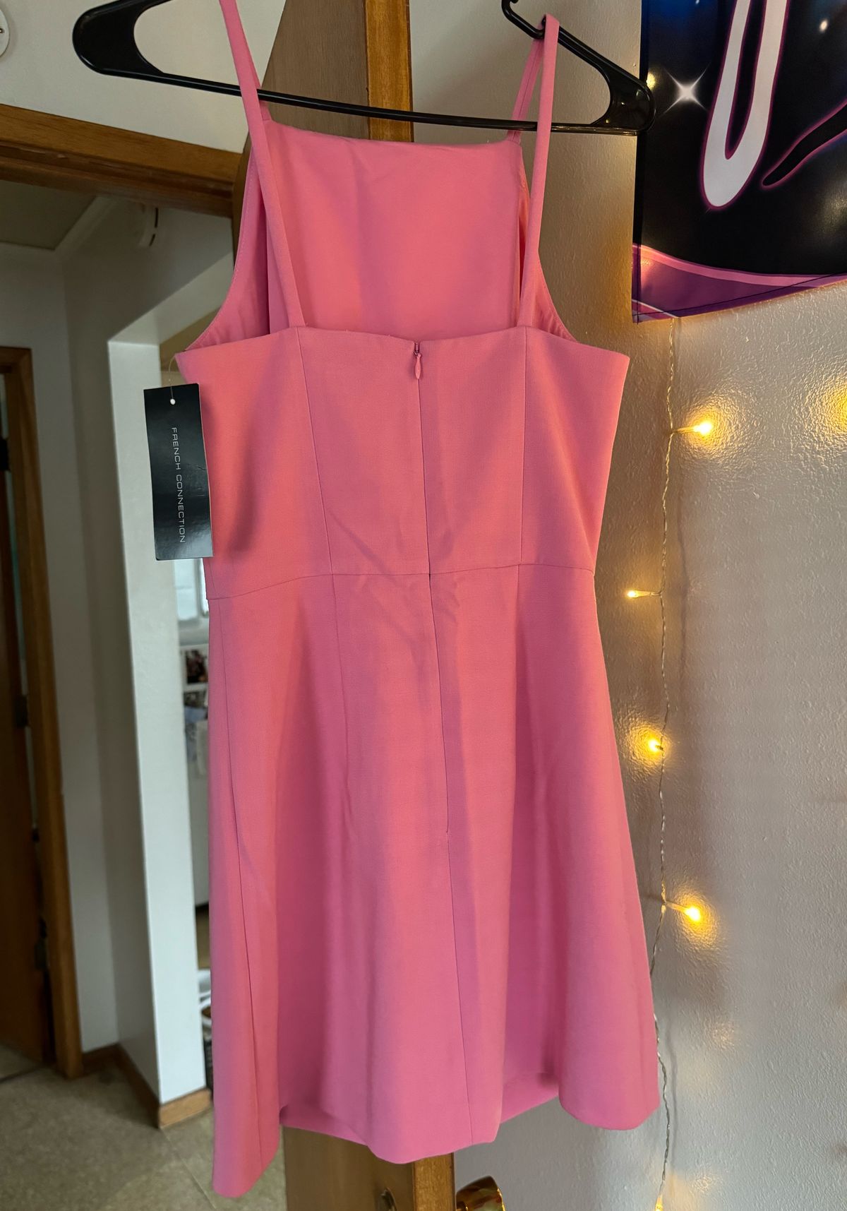 Size 4 High Neck Pink Cocktail Dress on Queenly