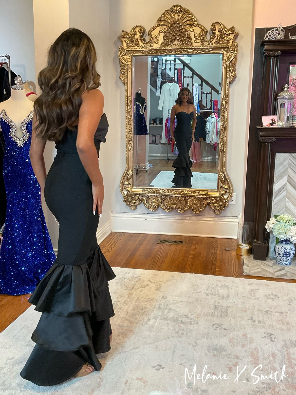 Size S Prom Strapless Black Formal Jumpsuit on Queenly