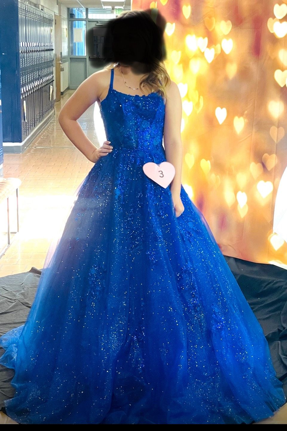 Size 00 Pageant Plunge Royal Blue Ball Gown on Queenly