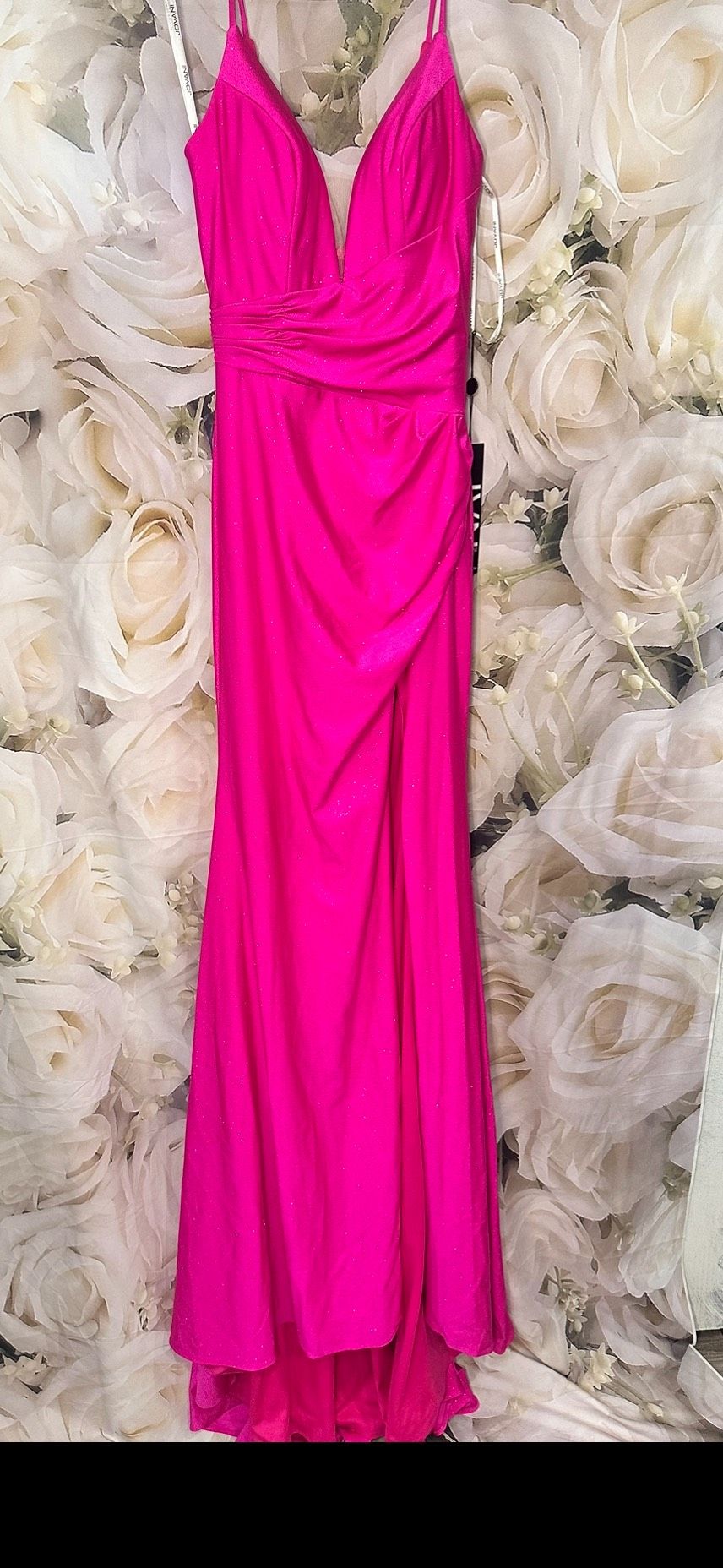 Jovani Size 2 Prom Plunge Pink Side Slit Dress on Queenly