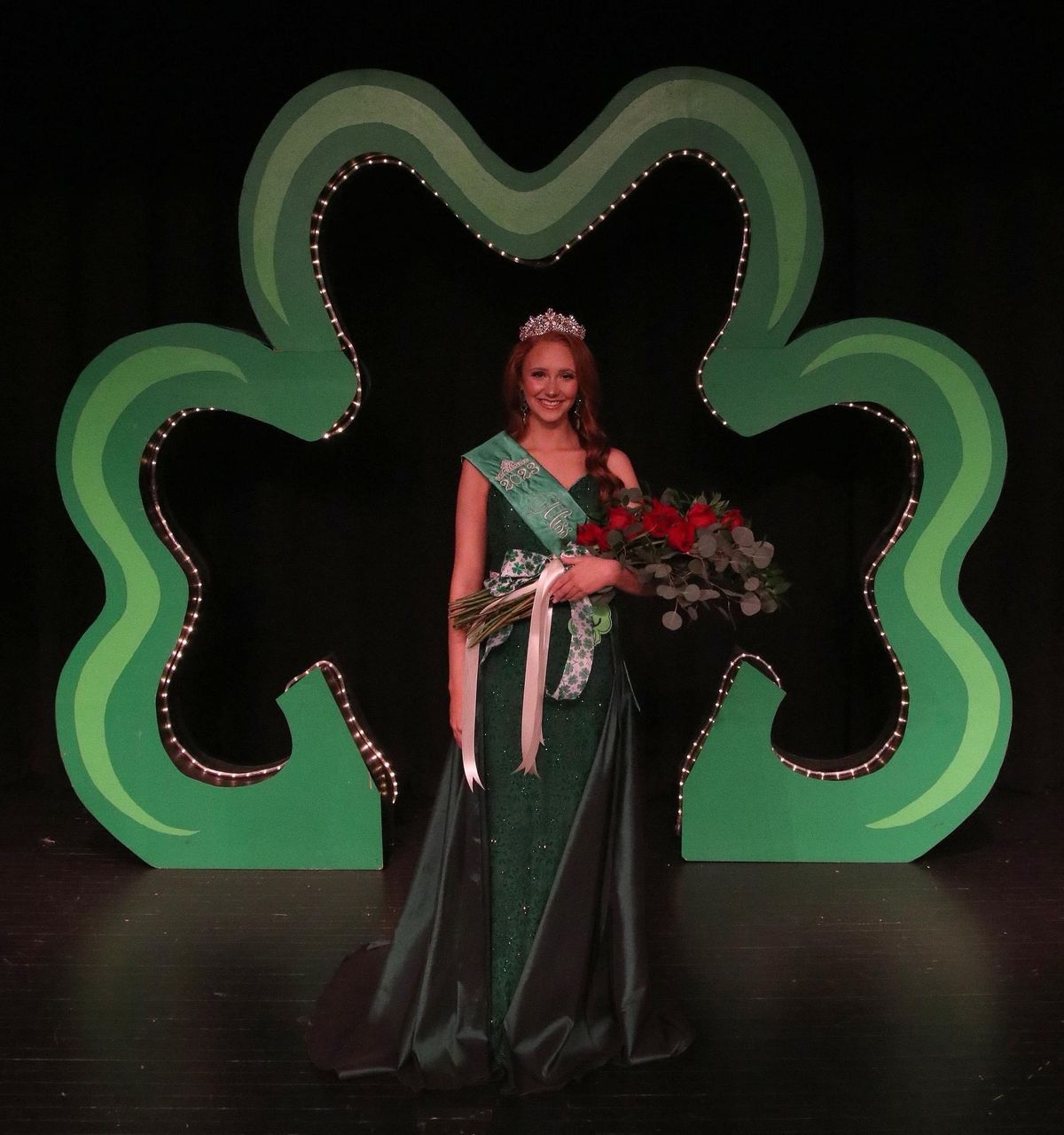 Johnathan Kayne Size M Prom Plunge Green Dress With Train on Queenly