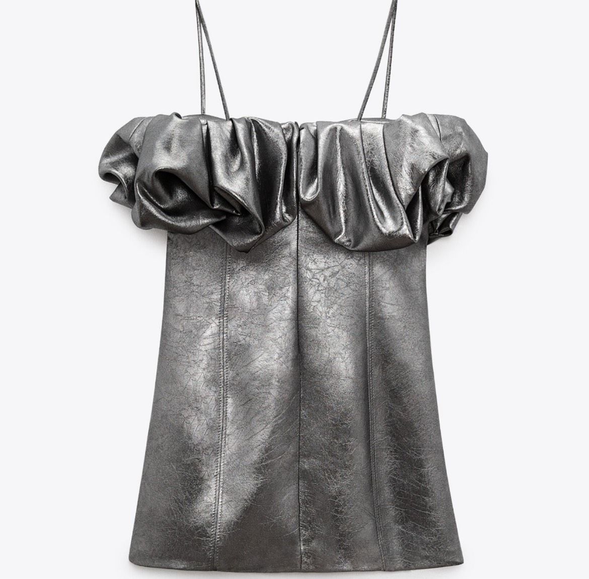 Zara Size XS Homecoming Off The Shoulder Gray Cocktail Dress on Queenly