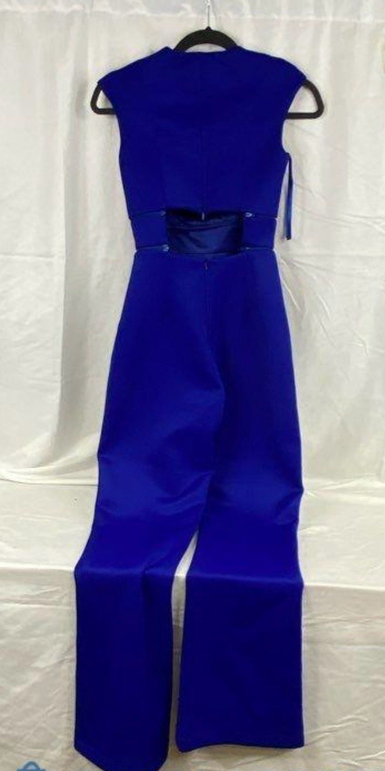 Johnathan Kayne Size 00 Pageant Plunge Blue Formal Jumpsuit on Queenly