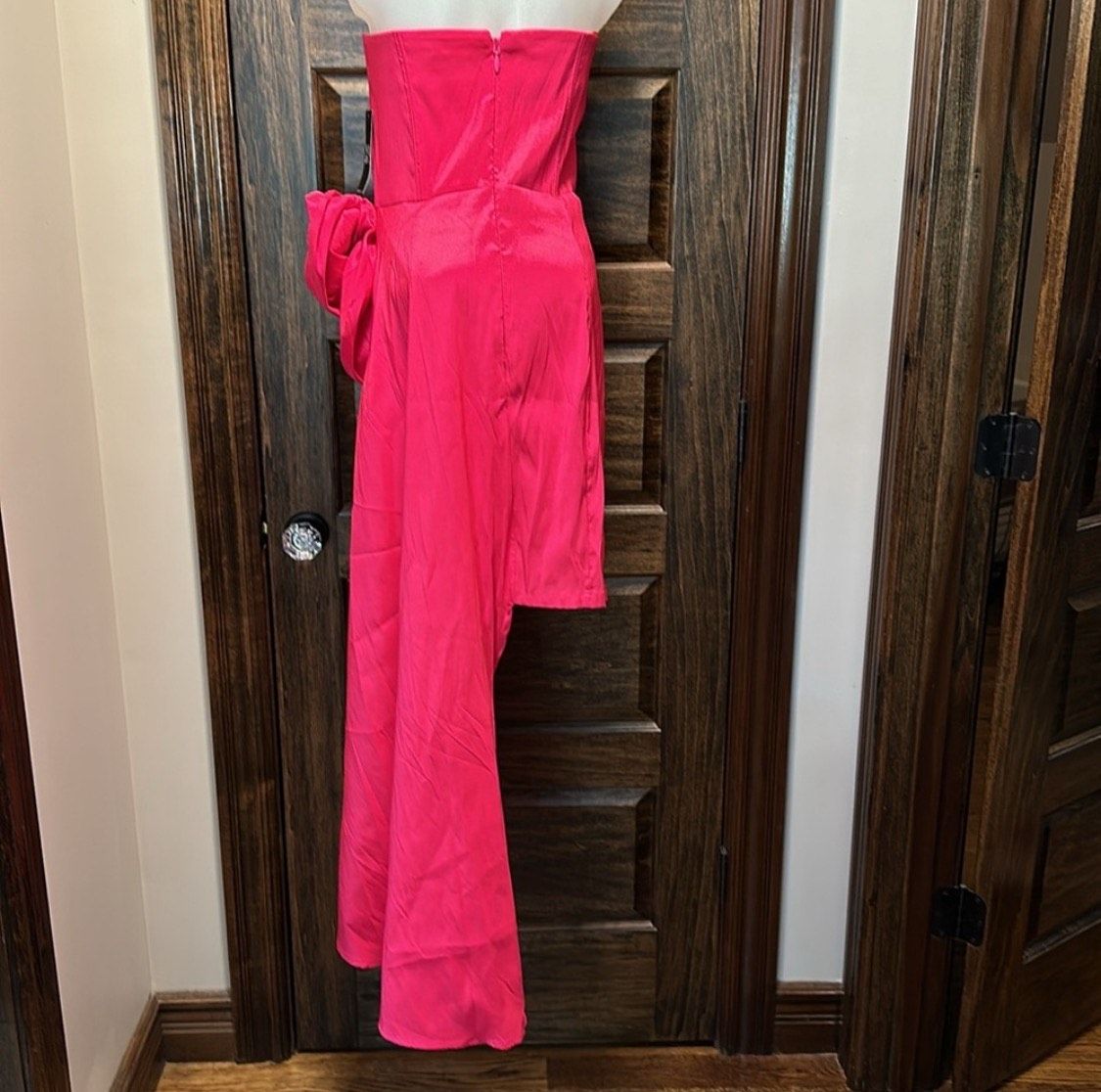 New York and Company Size L Strapless Pink Cocktail Dress on Queenly