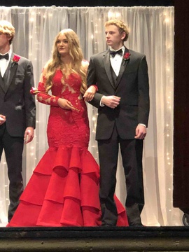 Sherri Hill Red Size 8 Sleeves Mermaid Dress on Queenly