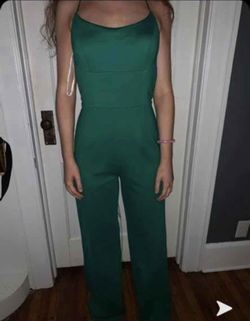 Sherri Hill Green Size 6 Square Corset Jumpsuit Dress on Queenly