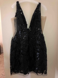 Jovani Black Size 14 Homecoming Plunge Cocktail Dress on Queenly