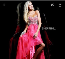 Sherri Hill Pink Size 4 Beaded Homecoming Cocktail Dress on Queenly