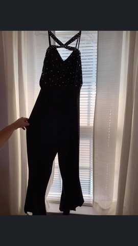 psykologi Bliv ophidset Ashley Furman Vienna Black Size 6 Jumpsuit Romper/Jumpsuit Dress on Queenly