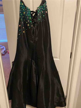 Mac Duggal Black Size 16 Corset Mermaid Dress on Queenly